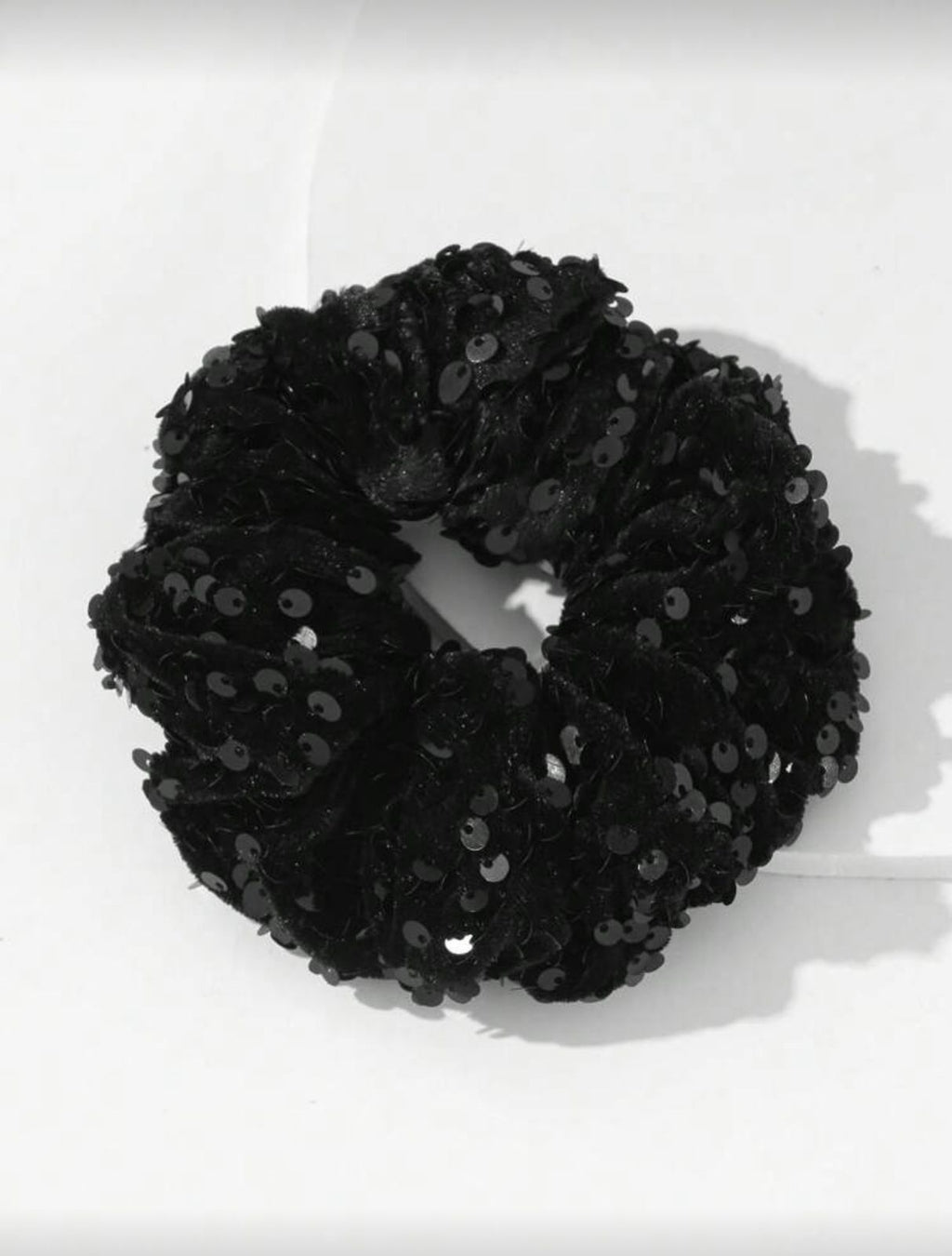 Glitter Black Scrunchie