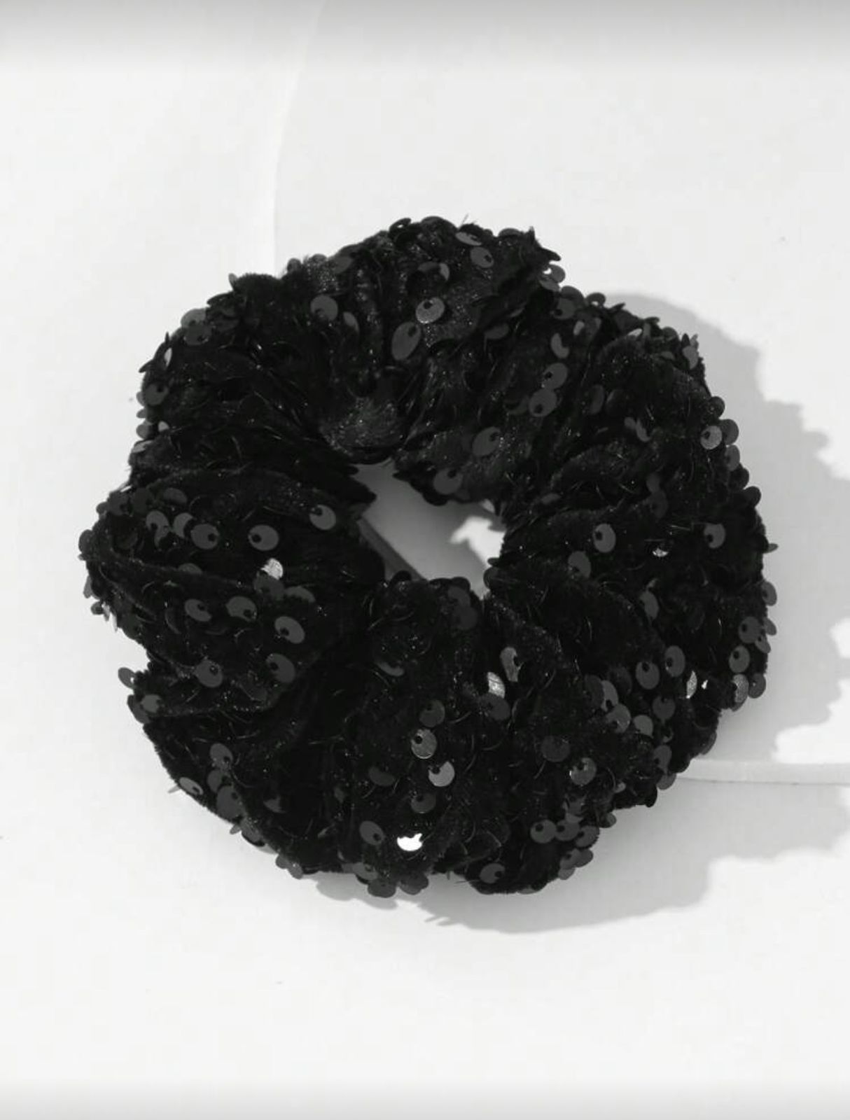 Glitter Black Scrunchie
