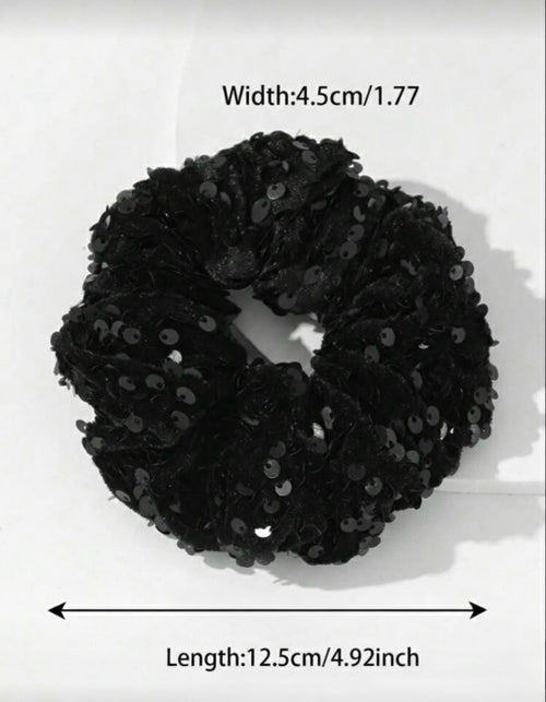 Glitter Black Scrunchie