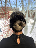 Glitter Black Scrunchie